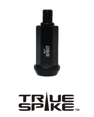 ATV/UTV 3/8-24 TRUE SPIKE ACORN LUG NUTS CNC MACHINED FORGED STEEL // PART # LG0949BK