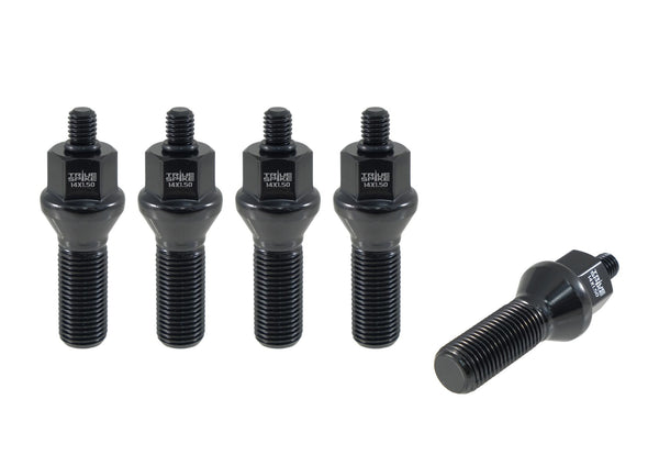 TRUE SPIKE 14X1.5 MM LUG NUT BOLT CNC MACHINED FORGED STEEL AVAILABLE IN 24MM, 28MM, 33MM & 40MM LENGTHS AUDI VW MERCEDES // PART # 14150
