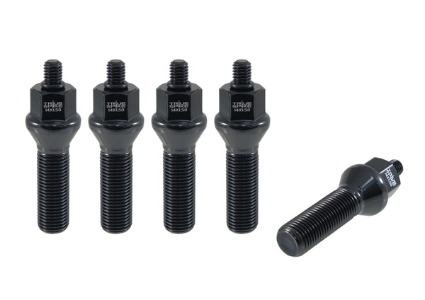 TRUE SPIKE 14X1.5 MM LUG NUT BOLT CNC MACHINED FORGED STEEL AVAILABLE IN 24MM, 28MM, 33MM & 40MM LENGTHS AUDI VW MERCEDES // PART # 14150