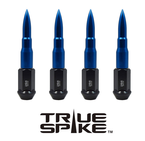 14X1.5 MM 124MM LONG BULLET STEEL LUG NUTS ANODIZED ALUMINUM CAPS TRUCK LENGTH 00- UP CHEVROLET SILVERADO TAHOE GMC SIERRA 12-UP DODGE RAM 15-UP F150 // 16MM CAP DIAMETER 73MM CAP LENGTH PART # LGC001