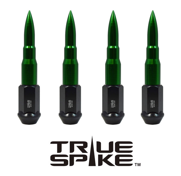 14X1.5 MM 124MM LONG BULLET STEEL LUG NUTS ANODIZED ALUMINUM CAPS TRUCK LENGTH 00- UP CHEVROLET SILVERADO TAHOE GMC SIERRA 12-UP DODGE RAM 15-UP F150 // 16MM CAP DIAMETER 73MM CAP LENGTH PART # LGC001