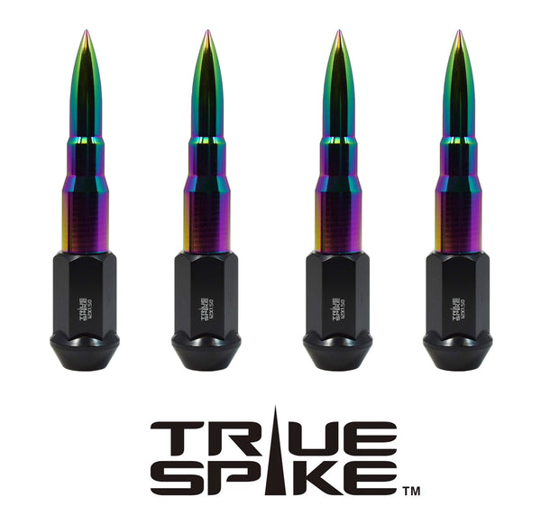 14X1.5 MM 124MM LONG BULLET STEEL LUG NUTS ANODIZED ALUMINUM CAPS TRUCK LENGTH 00- UP CHEVROLET SILVERADO TAHOE GMC SIERRA 12-UP DODGE RAM 15-UP F150 // 16MM CAP DIAMETER 73MM CAP LENGTH PART # LGC001