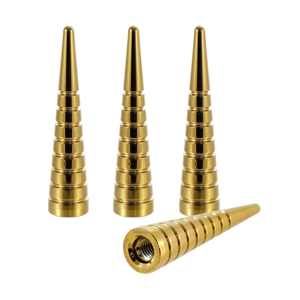 SPIKE SPIRAL CUTS LUG NUT CAPS CNC MACHINED BILLET ALUMINUM, MANY FINISHES TO CHOOSE FROM // DIAMETER: 16MM LENGTH: 73MM PART # LGC003