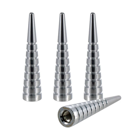 SPIKE SPIRAL CUTS LUG NUT CAPS CNC MACHINED BILLET ALUMINUM, MANY FINISHES TO CHOOSE FROM // DIAMETER: 16MM LENGTH: 73MM PART # LGC003