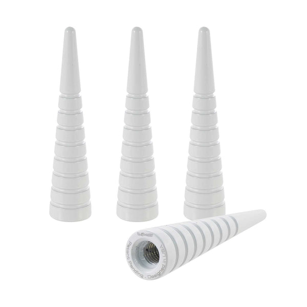 SPIKE SPIRAL CUTS LUG NUT CAPS CNC MACHINED BILLET ALUMINUM, MANY FINISHES TO CHOOSE FROM // DIAMETER: 16MM LENGTH: 73MM PART # LGC003