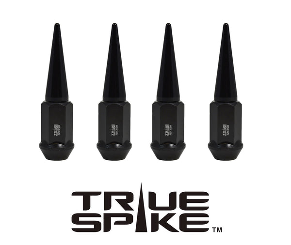 12x1.25 MM 89MM LONG CNC MACHINED FORGED STEEL EXTENDED LUG NUTS WITH ANODIZED ALUMINUM STANDARD SPIKE // 16MM CAP DIAMETER 51MM CAP LENGTH PART # LGC005