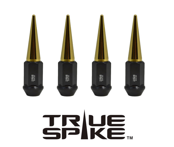 12x1.25 MM 89MM LONG CNC MACHINED FORGED STEEL EXTENDED LUG NUTS WITH ANODIZED ALUMINUM STANDARD SPIKE // 16MM CAP DIAMETER 51MM CAP LENGTH PART # LGC005
