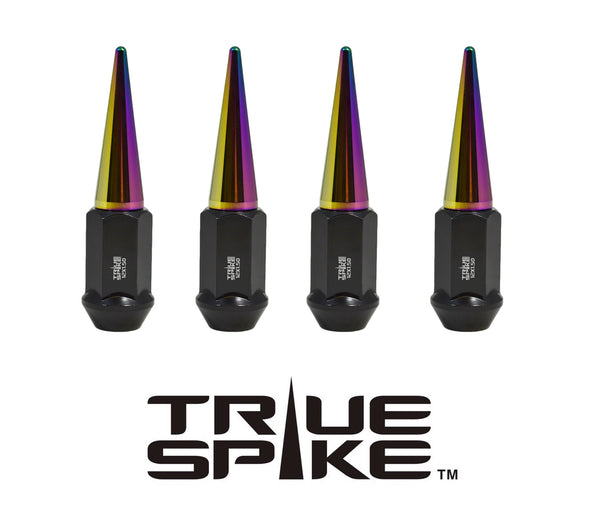 12x1.25 MM 89MM LONG CNC MACHINED FORGED STEEL EXTENDED LUG NUTS WITH ANODIZED ALUMINUM STANDARD SPIKE // 16MM CAP DIAMETER 51MM CAP LENGTH PART # LGC005