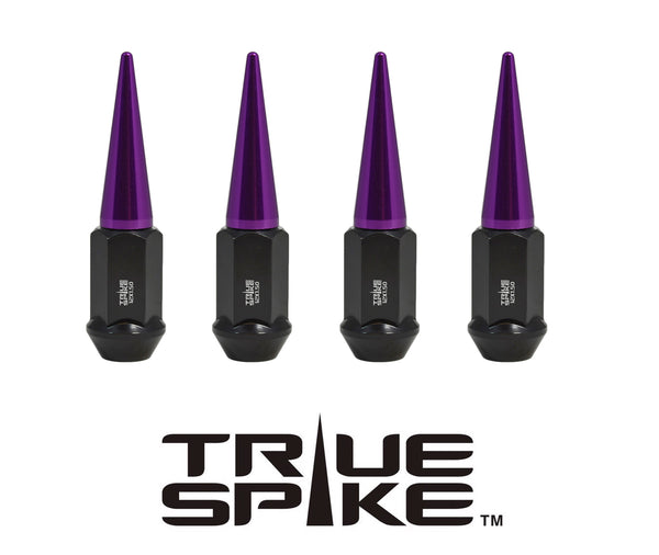 12x1.25 MM 89MM LONG CNC MACHINED FORGED STEEL EXTENDED LUG NUTS WITH ANODIZED ALUMINUM STANDARD SPIKE // 16MM CAP DIAMETER 51MM CAP LENGTH PART # LGC005