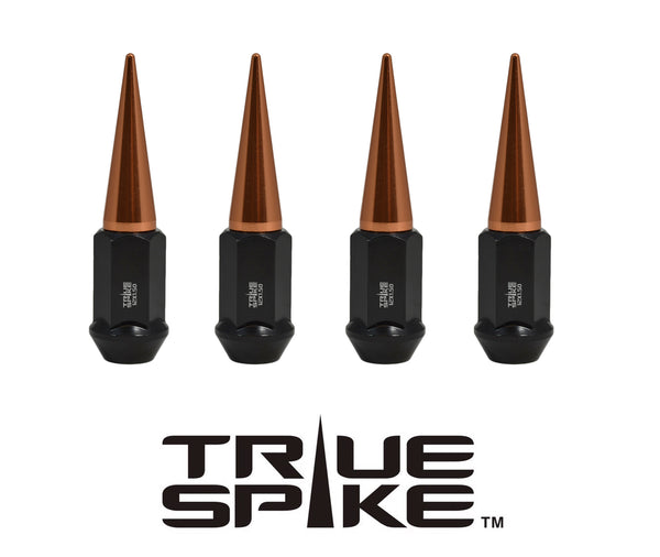 12x1.25 MM 89MM LONG CNC MACHINED FORGED STEEL EXTENDED LUG NUTS WITH ANODIZED ALUMINUM STANDARD SPIKE // 16MM CAP DIAMETER 51MM CAP LENGTH PART # LGC005