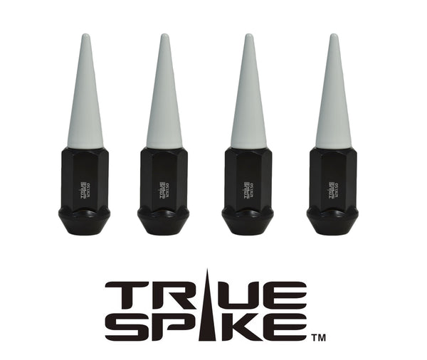 12x1.25 MM 89MM LONG CNC MACHINED FORGED STEEL EXTENDED LUG NUTS WITH ANODIZED ALUMINUM STANDARD SPIKE // 16MM CAP DIAMETER 51MM CAP LENGTH PART # LGC005