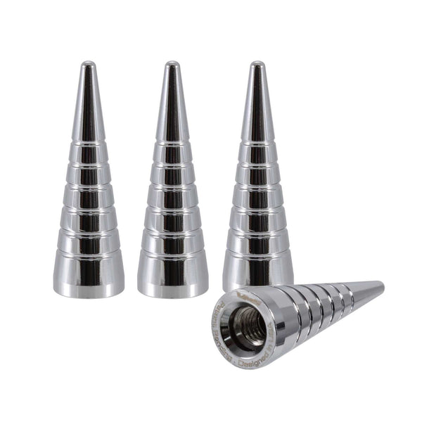 SPIRAL SPIKE LUG NUT CAPS CNC MACHINED BILLET ALUMINUM, MANY FINISHES TO CHOOSE FROM // DIAMETER: 16MM LENGTH: 51MM PART # LGC006