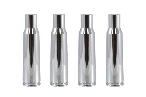 BULLET CASING 50 CAL CALIBER 5.5 INCHES LONG LUG NUT CAPS CNC MACHINED BILLET ALUMINUM, MANY FINISHES TO CHOOSE FROM (TIP SOLD SEPARATELY) // DIAMETER: 25MM LENGTH: 136MM PART # LGC008