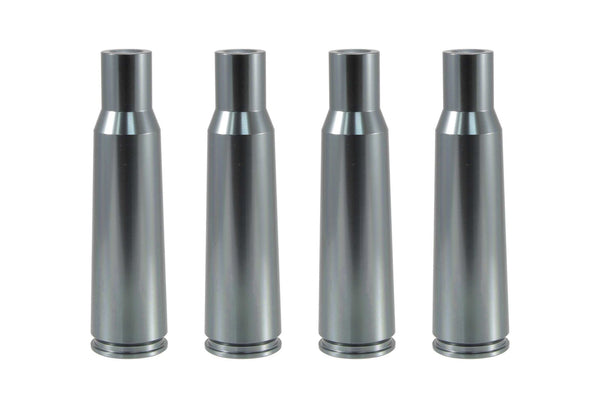 BULLET CASING 50 CAL CALIBER 5.5 INCHES LONG LUG NUT CAPS CNC MACHINED BILLET ALUMINUM, MANY FINISHES TO CHOOSE FROM (TIP SOLD SEPARATELY) // DIAMETER: 25MM LENGTH: 136MM PART # LGC008