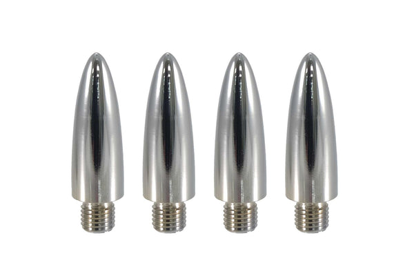 BULLET TIP FOR 50 CAL CALIBER CASINGS 5.5 INCHES LONG LUG NUT CAPS CNC MACHINED BILLET ALUMINUM, MANY FINISHES TO CHOOSE FROM // PART # LGC009