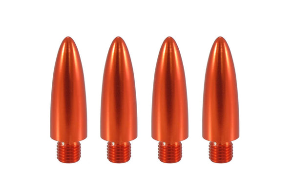 BULLET TIP FOR 50 CAL CALIBER CASINGS 5.5 INCHES LONG LUG NUT CAPS CNC MACHINED BILLET ALUMINUM, MANY FINISHES TO CHOOSE FROM // PART # LGC009