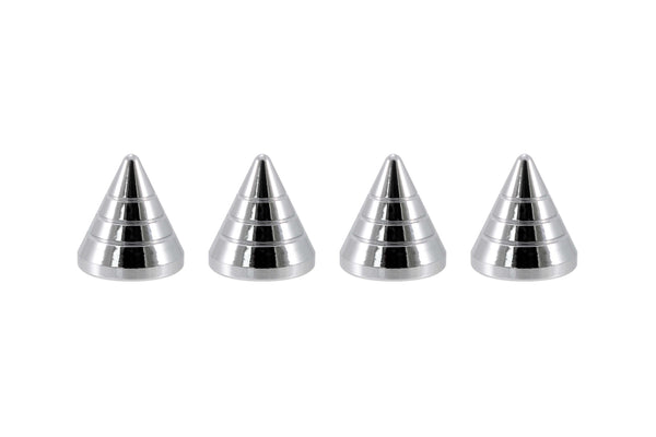 SPIKE SPIRAL CUTS LUG NUT CAPS CNC MACHINED BILLET ALUMINUM, MANY FINISHES TO CHOOSE FROM // DIAMETER: 20MM LENGTH: 21MM PART # LGC011