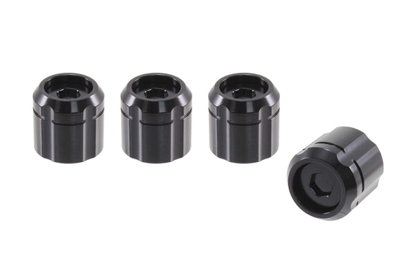 DUAL COLOR "TUNER STYLE" LUG NUT CAPS CNC MACHINED BILLET ALUMINUM, MANY FINISHES TO CHOOSE FROM // DIAMETER: 20MM LENGTH: 19MM PART # LGC012