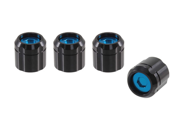DUAL COLOR "TUNER STYLE" LUG NUT CAPS CNC MACHINED BILLET ALUMINUM, MANY FINISHES TO CHOOSE FROM // DIAMETER: 20MM LENGTH: 19MM PART # LGC012