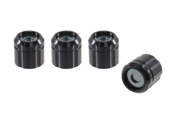 DUAL COLOR "TUNER STYLE" LUG NUT CAPS CNC MACHINED BILLET ALUMINUM, MANY FINISHES TO CHOOSE FROM // DIAMETER: 20MM LENGTH: 19MM PART # LGC012