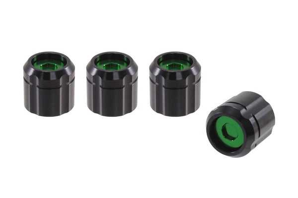 DUAL COLOR "TUNER STYLE" LUG NUT CAPS CNC MACHINED BILLET ALUMINUM, MANY FINISHES TO CHOOSE FROM // DIAMETER: 20MM LENGTH: 19MM PART # LGC012