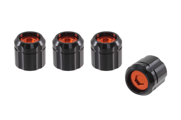 DUAL COLOR "TUNER STYLE" LUG NUT CAPS CNC MACHINED BILLET ALUMINUM, MANY FINISHES TO CHOOSE FROM // DIAMETER: 20MM LENGTH: 19MM PART # LGC012