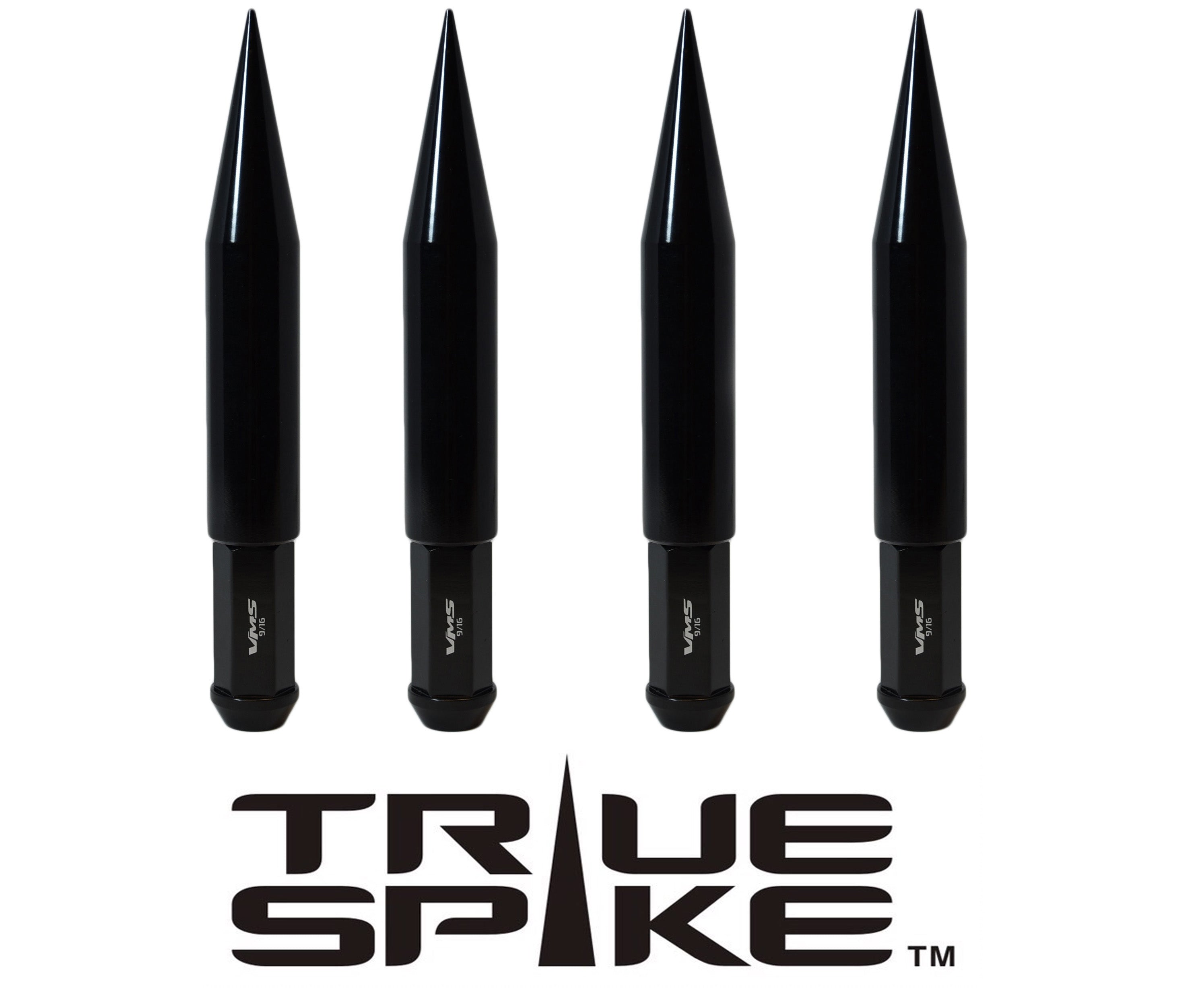thumbnail image 2 of BWA 32 Spline Lug Nuts With Key – 9/16-18, 2" Tall, Black, For Dodge Ram Ford F250 2 of 4