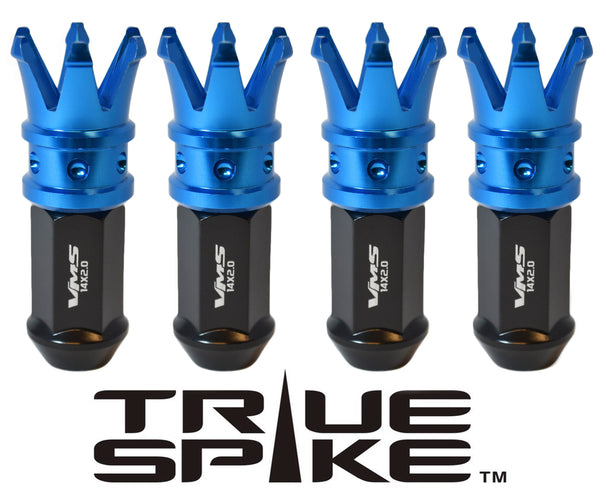 14x2.0 MM 101MM LONG CNC MACHINED FORGED STEEL EXTENDED CROWN SPIKE LUG NUTS ANODIZED ALUMINUM TRUCK LENGTH 04-14 FORD F150 RAPTOR TREMOR EXPEDITION // PART # LGC016