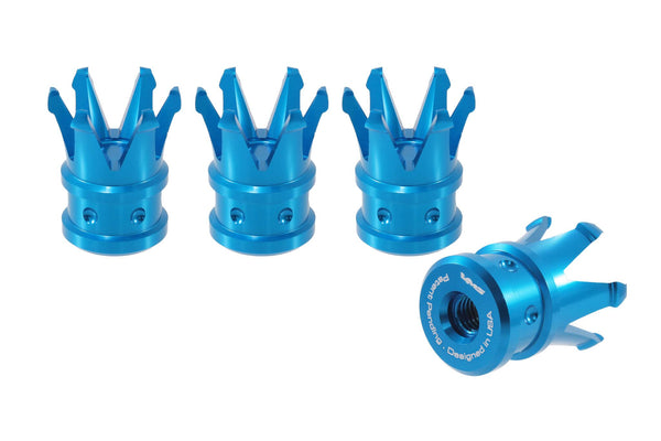 CROWN LUG NUT CAPS CNC MACHINED BILLET ALUMINUM, MANY FINISHES TO CHOOSE FROM // DIAMETER: 25MM LENGTH: 37MM PART # LGC016