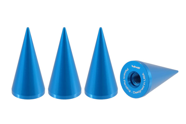 SPIKE LUG NUT CAPS CNC MACHINED BILLET ALUMINUM, MANY FINISHES TO CHOOSE FROM // DIAMETER: 25MM LENGTH: 51MM PART # LGC020