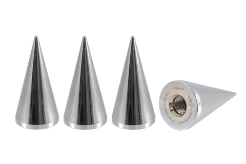 SPIKE LUG NUT CAPS CNC MACHINED BILLET ALUMINUM, MANY FINISHES TO CHOOSE FROM // DIAMETER: 25MM LENGTH: 51MM PART # LGC020