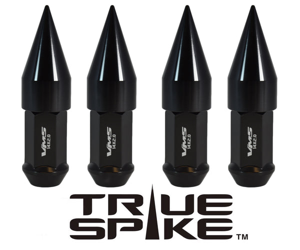 9/16-18 101MM LONG 2ND DESIGN SPIKE (25MM DIAMETER) STEEL LUG NUTS ANODIZED ALUMINUM CAPS TRUCK LENGTH 65-87 CHEVROLET (8 LUG) C20 C30 K20 K30 GMC 02-11 DODGE RAM 80-98 FORD F250 F350 // 25MM CAP DIAMETER 51MM CAP LENGTH PART # LGC021