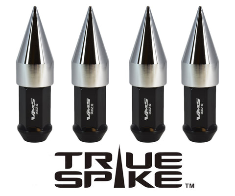 12X1.5 MM 89MM LONG EXTENDED 2ND DESIGN SPIKE (25MM DIAMETER) STEEL LUG NUTS ANODIZED ALUMINUM CAPS // 25MM CAP DIAMETER 51MM CAP LENGTH PART NUMBER LGC021