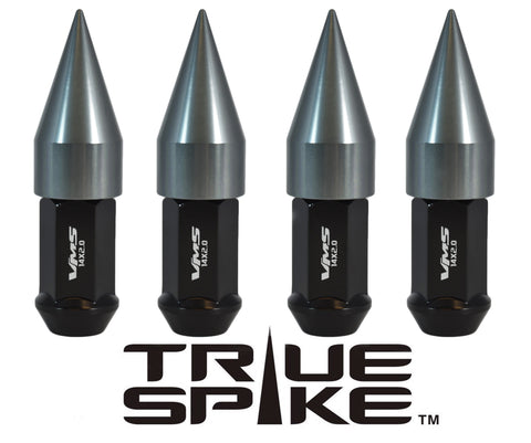 1/2-20 89MM LONG EXTENDED 2ND DESIGN SPIKE (25MM DIAMETER) STEEL LUG NUTS ANODIZED ALUMINUM CAPS 46-17 JEEP CJ, TJ, WRANGLER 79-14 FORD MUSTANG // 25MM CAP DIAMETER 51MM CAP LENGTH PART NUMBER LGC021