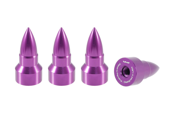 BULLET LUG NUT CAPS CNC MACHINED BILLET ALUMINUM, MANY FINISHES TO CHOOSE FROM // DIAMETER: 25MM LENGTH: 51MM PART # LGC023