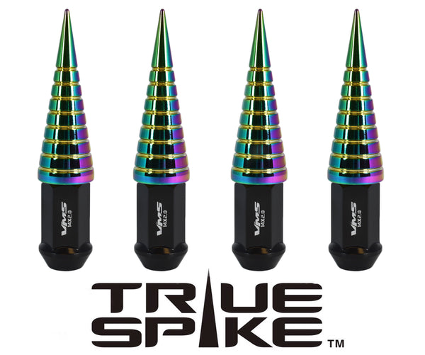 14X1.5 MM 112MM LONG FOR CARS ONLY!! NO TRUCKS!! 112MM LONG CNC MACHINED FORGED STEEL LUG NUTS ANODIZED ALUMINUM SPIRAL SPIKE 09-21 CHEVY CAMARO 15-21 FORD MUSTANG 06-21 DODGE CHARGER CHALLENGER 300 // 25MM CAP DIAMETER 73MM CAP LENGTH PART NUMBER LGC026