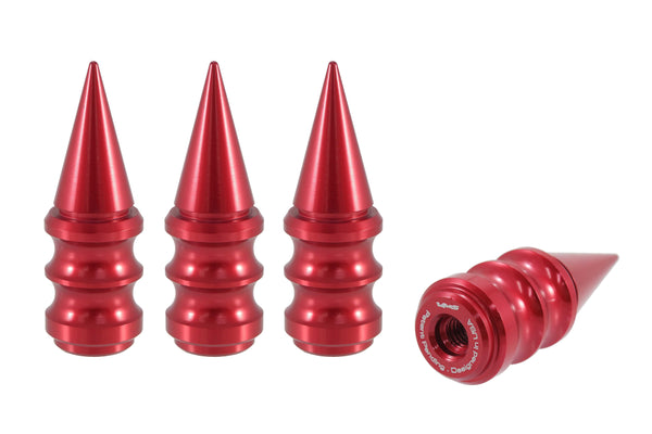 RIBBED SPIKE LUG NUT CAPS CNC MACHINED BILLET ALUMINUM, MANY FINISHES TO CHOOSE FROM // DIAMETER: 25MM LENGTH: 73MM PART # LGC029