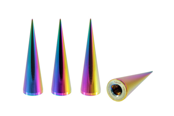 SPIKE LUG NUT CAPS CNC MACHINED BILLET ALUMINUM, MANY FINISHES TO CHOOSE FROM INCLUDING NEON COLORS// DIAMETER: 20MM LENGTH:73MM PART # LGC032