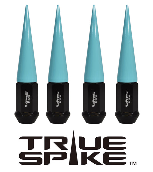 9/16-18 124MM LONG 20MM WIDE SPIKE STEEL LUG NUTS ANODIZED ALUMINUM CAPS NEON COLORS! 65-87 CHEVROLET (8 LUG) C20 C30 K20 K30  GMC 02-11 DODGE RAM 80-98 FORD F250 F350 // 20MM CAP DIAMETER 73MM CAP LENGTH PART # LGC032