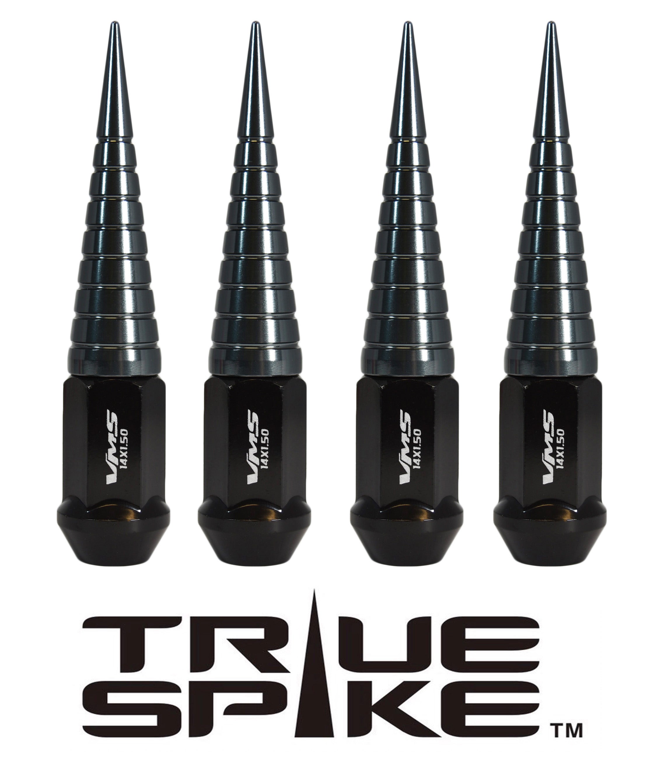 14x1.5 MM 124MM LONG 20MM WIDE SPIRAL SPIKES STEEL LUG NUTS