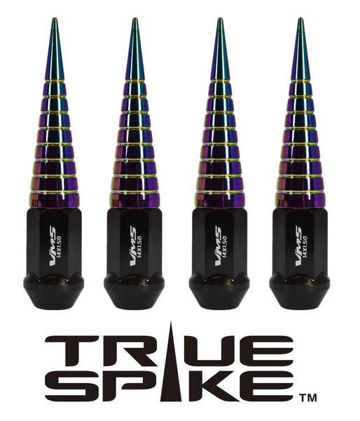 14x1.5 MM 124MM LONG 20MM WIDE SPIRAL SPIKES STEEL LUG NUTS ANODIZED ALUMINUM CAPS 00- UP CHEVROLET SILVERADO TAHOE GMC SIERRA 12-UP DODGE RAM 15-UP F150 // 20MM CAP DIAMETER 73MM CAP LENGTH PART # LGC033