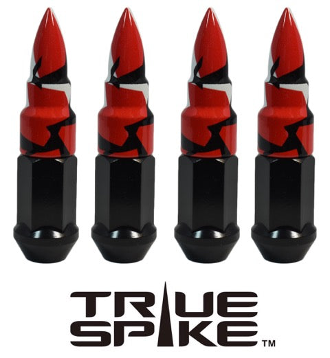 1/2-20 101MM LONG 20MM WIDE BULLETS STEEL LUG NUTS ANODIZED ALUMINUM CAPS NEON COLORS 46-17 JEEP CJ, TJ, WRANGLER 79-14 FORD MUSTANG // 20MM CAP DIAMETER 51MM CAP LENGTH PART # LGC034
