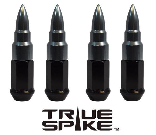 1/2-20 101MM LONG 20MM WIDE BULLETS STEEL LUG NUTS ANODIZED ALUMINUM CAPS NEON COLORS 46-17 JEEP CJ, TJ, WRANGLER 79-14 FORD MUSTANG // 20MM CAP DIAMETER 51MM CAP LENGTH PART # LGC034