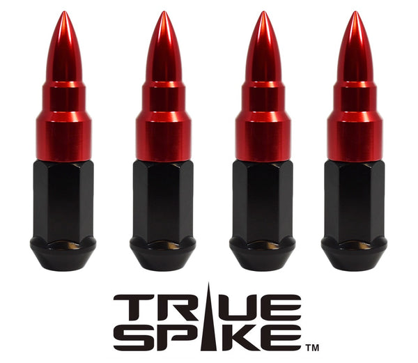 1/2-20 101MM LONG 20MM WIDE BULLETS STEEL LUG NUTS ANODIZED ALUMINUM CAPS NEON COLORS 46-17 JEEP CJ, TJ, WRANGLER 79-14 FORD MUSTANG // 20MM CAP DIAMETER 51MM CAP LENGTH PART # LGC034