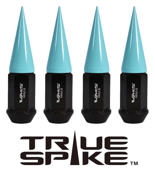 14x1.5 MM 89MM LONG CARS ONLY! NO TRUCKS! 20MM WIDE SPIKES STEEL LUG NUTS ANODIZED ALUMINUM CAPS NEON COLORS 09-20 CHEVY CAMARO 15-20 FORD MUSTANG 06-20 DODGE CHARGER CHALLENGER 300 // 20MM CAP DIAMETER 51MM CAP LENGTH PART # LGC035