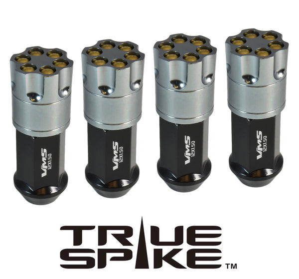 14X2.0 MM 81MM LONG REVOLVER BULLETS FORGED STEEL LUG NUTS WITH ANODIZED ALUMINUM CAP 04-14 FORD F150 RAPTOR TREMOR EXPEDITION // CAP: 25MM DIAMETER 30MM HEIGHT PART # LGC045