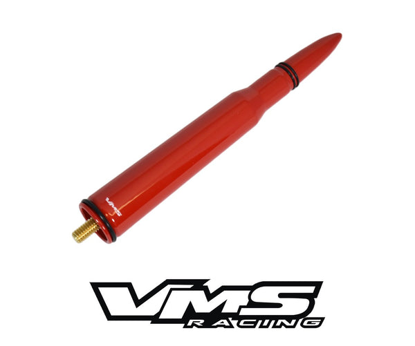 1 PIECE 50 CALIBER CAL BULLET STYLE ALUMINUM SHORT ANTENNA KIT PAINTED RED 5.5" INCHES LONG // PART # SA033RD