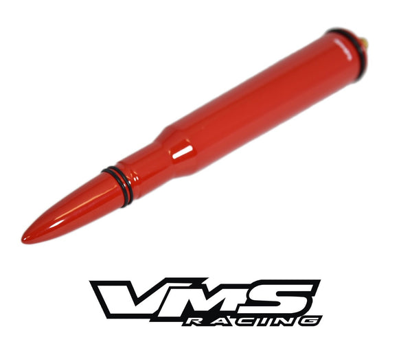 1 PIECE 50 CALIBER CAL BULLET STYLE ALUMINUM SHORT ANTENNA KIT PAINTED RED 5.5" INCHES LONG // PART # SA033RD