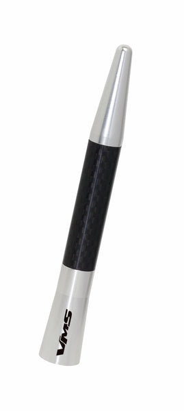 CARBON FIBER BILLET ALUMINUM RETRACTABLE SHORT ANTENNA KIT 5"-9" INCHES LONG BLACK OR SILVER// PART # SARBCF & SARSCF