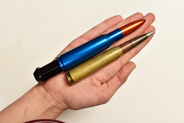 BULLET CASING 50 CAL CALIBER 5.5 INCHES LONG LUG NUT CAPS CNC